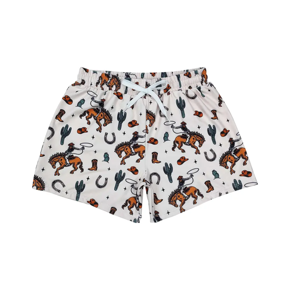 Men's Western Cowboy Swim Trunks, Quick-Dry & Stretchy Athletic Swim Shorts for the Beach, Pool & Summer Lounging, Shorts For Swimming