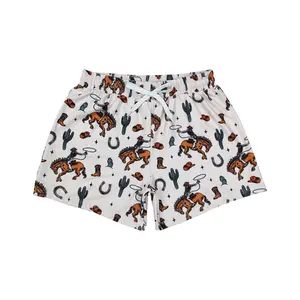 S0461--Stay Cool and Dry: Western Cowboys Swimming Trunks for Adults & Kids Quick-Dry Swimwear Shorts Summer Swimwear