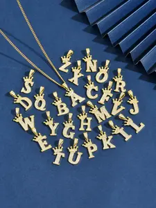 Letter Design Pendant Necklace, Initial Letter Necklace, Stainless Steel Jewelry for Party, Daily Clothing Decor, Trendy All-match & Exquisite Jewelry for Birthday Gift