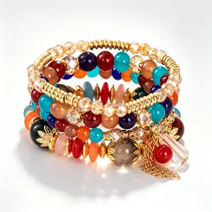 Yuki's Shop Layered Bracelets for Jewelry DIY Finished Products, Elegant Beads - Choking Hazard Small Parts (Toys & Hobbies, Beading & Jewelry Making)