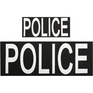 POLICE Patches Set with Hook Back (Two Pieces, Small & Large Patches)