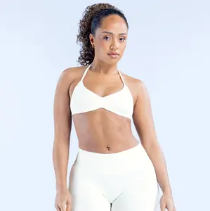 (with logo) DFYNE Impact Strappy Bra Sexy Back Design Quick-Dry Compression Fitness Set