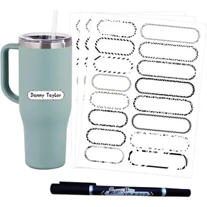 Self-Laminating  Water Bottle Labels - 320 count Write-on Name Label Stickers for  ,  School Supplies and  Organization All-Purpose