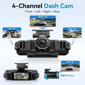 【IIWEY N5】360° No Blind Spots! 4-Lens Dash Cam 1080P | Front/Rear/Sides Protection | 8 IR Lamps Super Night Vision | 5G  & FREE 128GB SD dashcam wifi car