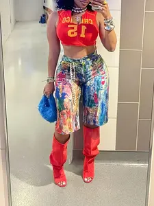 MOTIONKILLER PRINTED DENIM SHORTS Top Apparel