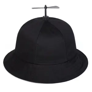 Unisex Propeller Tether Bucket Hat Outdoor Sunscreen Leisure Hat Spring Autumn Travel Tourism Beach Vacation