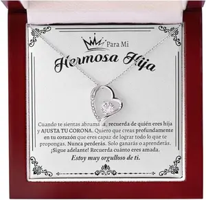 A Mi Hija Con Amor, Regalos Para Mamá De Hija, To Our Daughter Necklace From Mom And Dad, Regalos Para Mi Novia, Daughter Necklace
