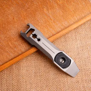 Multifunctional Pry Bar Titanium Manual Tool, Multipurpose Tool, Portable Bottle Opener with Hidden Screwdriver, Essential Handheld Repair Kit, Portable Repair Tools