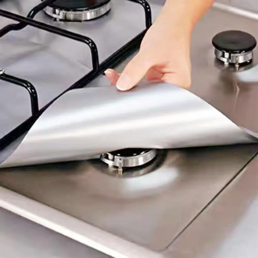 Kitchen Accessories, 4 Counts Gas Stove Top Protector, Reusable Stove Top Cover, Oil & Stain Resistant Stove Top Mat for Kitchen Grill, Summer for Gift, Gas Stove Guard