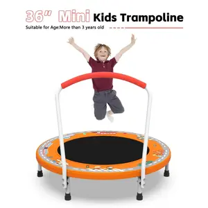Mersco 36" Kids Trampoline for Toddlers,Indoor & Outdor Trampoline with Handle for 2+ Years Kids,Baby Toys Gifts for Boys Girls, Birthday, Orange