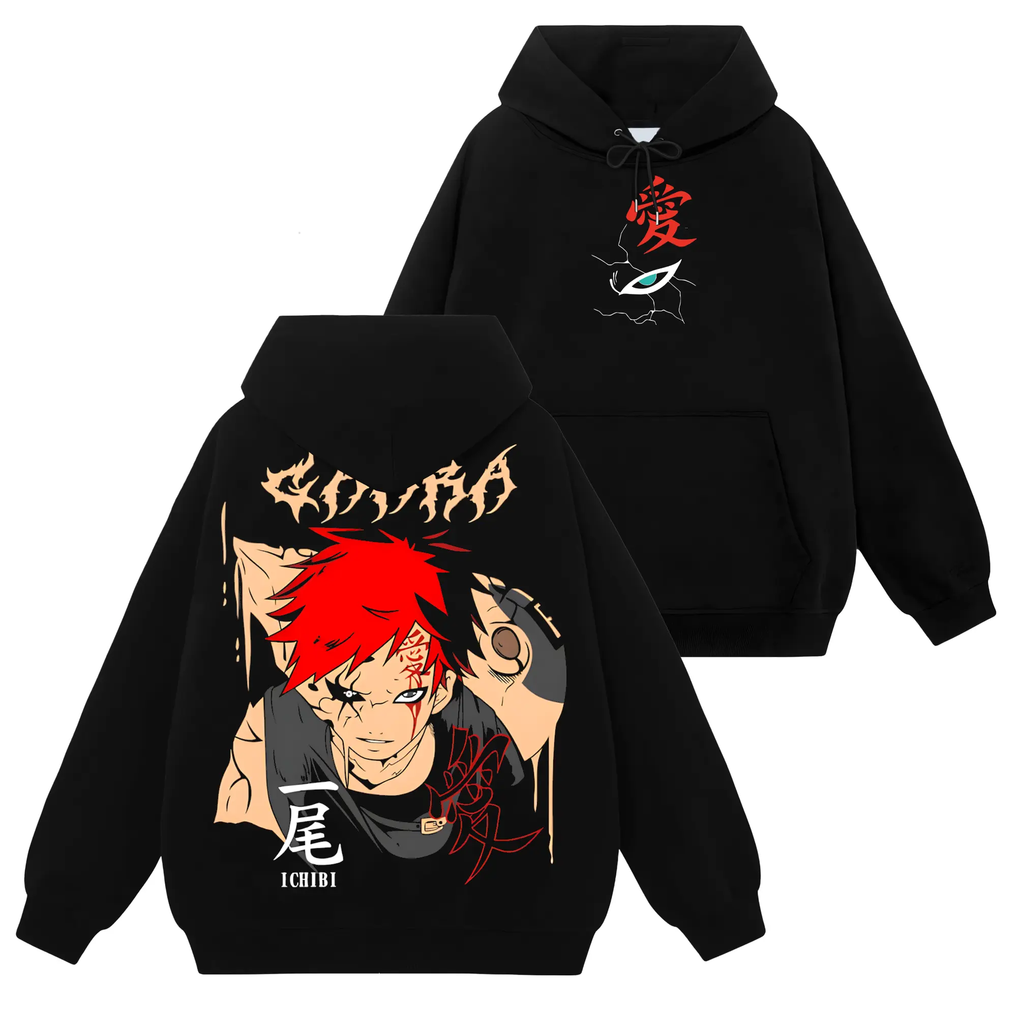 [Shinobi Shop] Limited Gaara Kazekage Hokage Shukaku - Naruto Shippuden #156 Hoodie T-Shirt Sweatshirt, Retro Vintage Unisex Graphic 90s Cotton, Gift For Wibu, Anime Manga Y2K Streetwear Fabric Womenswear