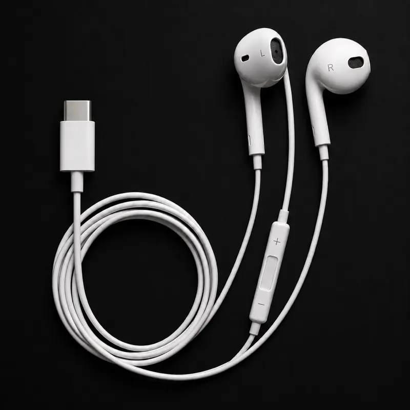 USB-C Wired In-Ear Headphones - Portable Audio Device with Stable Wired Connection for Workout Use USB-C Wired In-Ear Headphones - Portable Audio Device with Stable Wired Connection for Workout Use