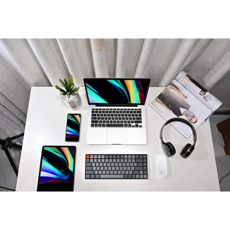 K2 75% Layout RGB Bluetooth Wireless Mechanical Keyboard with Gateron G Pro Brown Switch/Anti Ghosting/N-Key Rollover, Compact 84 Keys USB Wired Gaming Keyboard for Mac Windows-Version 2