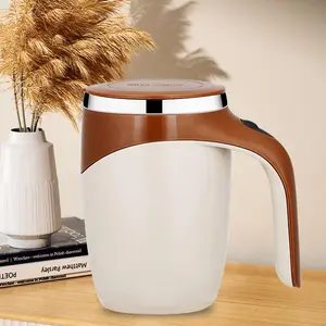 Automatic  Stirring Coffee Mug - Rechargeable Self Stirring Mug for Effortless Mixing | Perfect for Coffee, Tea, and More | Ideal for Home, Office, Travel Cup Drink Stainless Reusable Washable Tumbler Reuse
