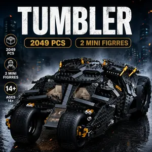 2049 Piece Batmobile Building Set, Adult & Kids Toy Gift, Educational Puzzle Kit, Birthday Present for Boys & Girls