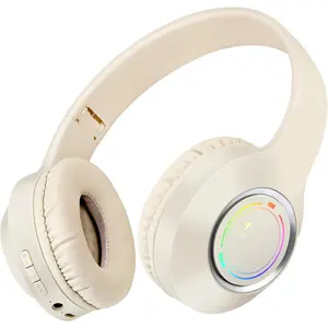 Bluetooth 5.3 Noise Cancelling Wireless Headphones for Boys & Girls Ages 6 - 18 and Adults - Built - in Mic, Controllable LED Lights, Dual - Mode, Compatible with Smartphones/Tablets/PCs for Comfortable All - Day Use Mother's Day Gift Audio Cable