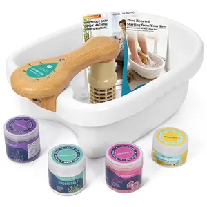 New Model Powerful Detox Ionic Foot Bath Machine with Basin, Wrist Band, Powerful New Array,  3pcs Epsom Salt for Upgrade Salon Detox Spa, Body Relaxation Massager homemassager gift choice