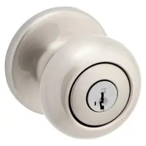 Kwikset 94002-954 K6 V2 Smartkey Single Cylinder Cove Entry Lockset, Satin Nickel