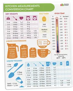 Kitchen Conversion Chart Magnet - Measurements Conversion Chart - Baking Supplies Baking Accessories Cooking Gadgets