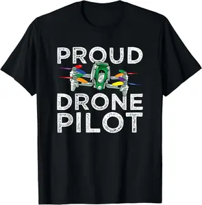 Casual Cotton shortsleeve tees Race Proud Drone Pilot Freestyle T-Shirt