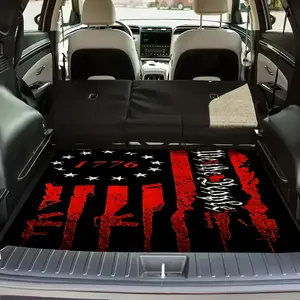 Universal Car Trunk Mat in '1776' Style – Made from Durable Polyester, It Absorbs Water, Is Non-Slip And Washable, Protecting Stylish Interiors. Suitable for All Seasons And Vehicles (Cars, Trucks, Suvs), Truck Floor Mats, Car Accessory