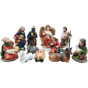 Nativity Scene set 5" inches tall / 11 pc Set Brand-new Nacimiento completo Religious Decor Ornaments