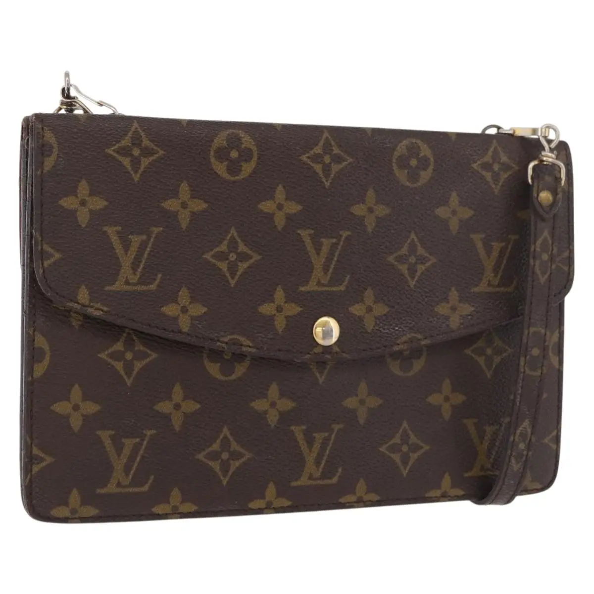 Pre-owned Canvas Shoulder Bags LOUIS VUITTON Monogram Double Rabat Shoulder Bag M51815 LV Auth hk3911