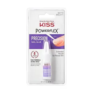 KISS PowerFlex Ultra Hold Extended Nozzle Precision Nail Glue, Net Wt. 3g (0.1 oz.)