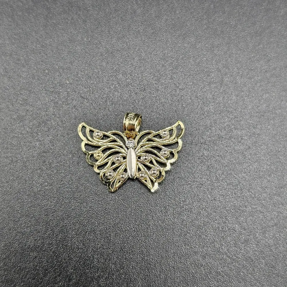gold 10k pendant butterfly design for everyday wear