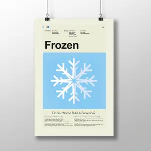 Frozen Inspired Poster, Vintage Poster, Retro Poster, Midcentury Art, Mid-Century Modern Halloween Poster