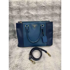 Pre-owned PRADA leather Shoulder Bags Blue Satchel Bag xiaotang20260308004
