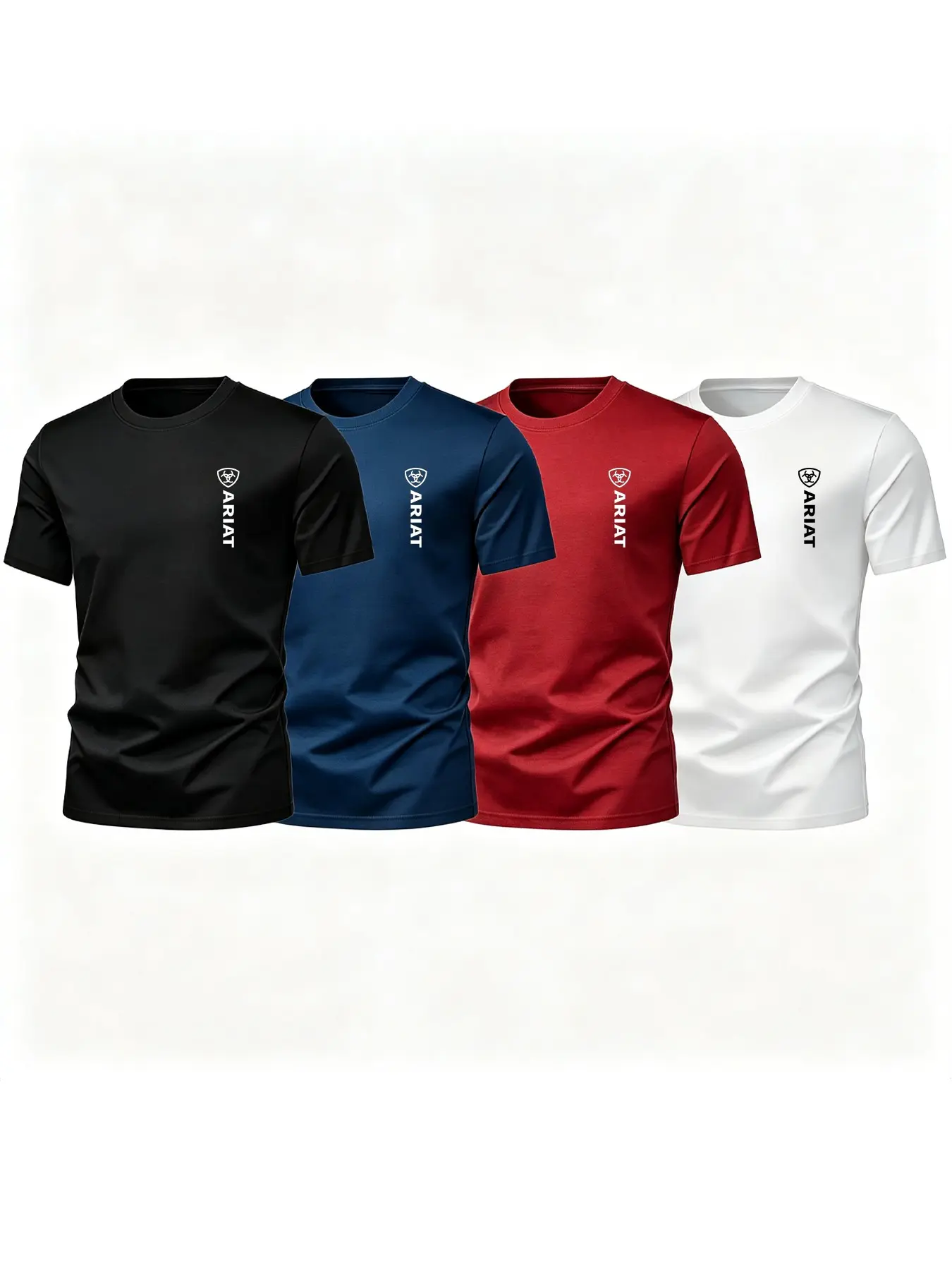 Summer Men's Graphic Letter Print Short Sleeve T-Shirt Top, Western Cowboy Style, Casual Loose-Fit, Multi-Color, Ideal for Outdoor Activities