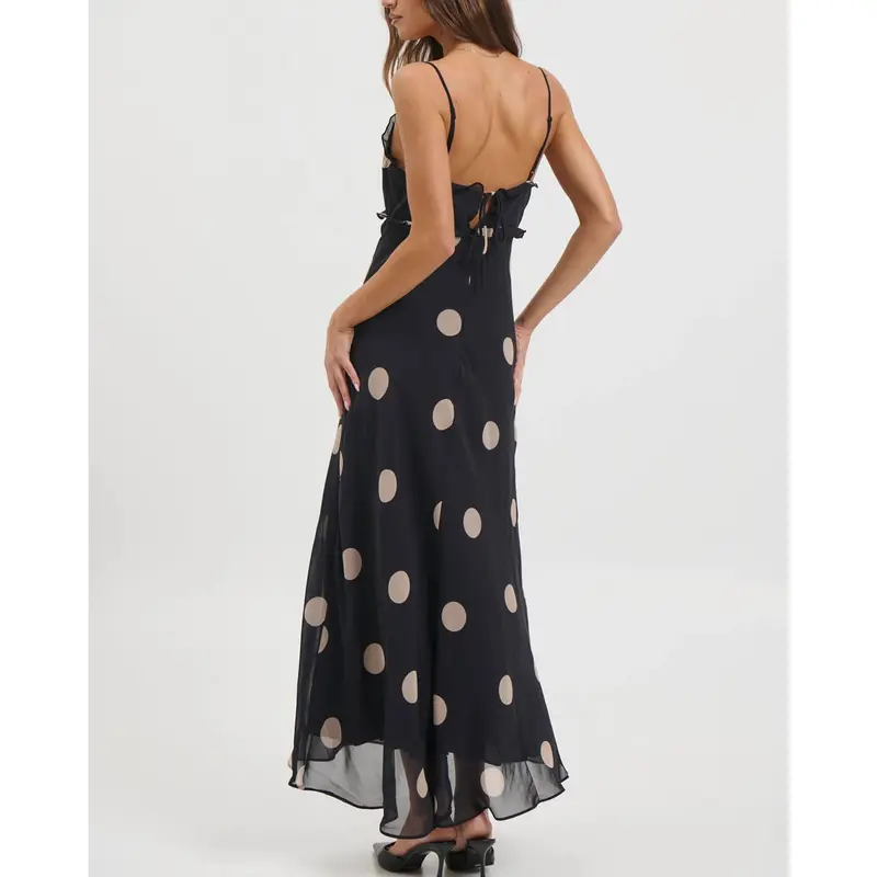 black and gold figure skating dress SELF PORTRAIT 176XB POLKA DOT DRESS  Daniella TLV