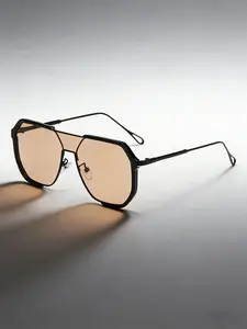 Double Bridge Aviator Sunglasses Vintage Metal Frame Uv400 Protection, Ideal for Driving Beach Parties Travel, Casual Style All Seasons