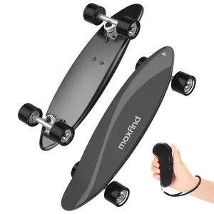 Maxfind MAX ONE Electric Skateboard with Remote, 15Mph Top Speed & 11Miles Range, 350W Electric Shortboard, Ideal for Adults and Teens, Beginner-Friendly Mini Electric Skateboard