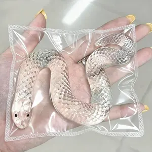 1pc Taba Squishy New Hot Transparent Snake Head Clip Toy/Pop Fidget Toy (Whimsical Gadget), Made of TPR Material, Soft Touch Slow Rebound, Can Be Used As a Desktop Ornament (Prank Gift), Over Stress Relief/Relaxation Tool