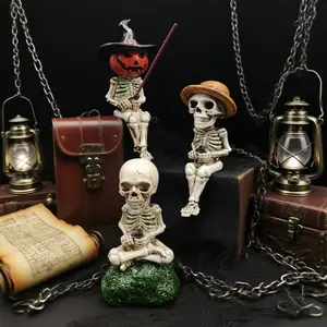 Gothic Skull Incense Holder – Resin Decorative Candle & Scent Diffuser for Halloween, Desktop & Entrance Decoration, Spooky Atmosphere Gift for Adults (Unique Weird Art Piece)