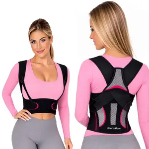 LibertyMove Advanced Posture Corrector for Women, Fashionable Underbust Back Brace for Shoulder & Upper Back Support with No-Chafe Underarm Straps, Adjustable Spinal Straightener for Confident Upright Posture, Figure Shaping & Back Pain Relief