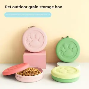 Portable Outdoor Dog Bowl and Snack Container, Outdoor Feeder - Versatile Feeding Solution for Dogs and Cats on the Go