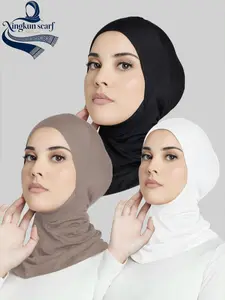 Women's Solid Color Instant Hijab, Jersey Hijab, Stretchy Hijab, Casual Soft Comfortable Breathable Hijab for Daily Wear, Fashion Accessories for Women & Girls