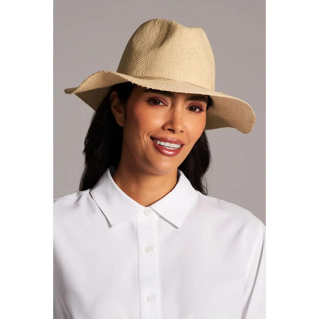 Women's Hand Woven Fedora | Natural