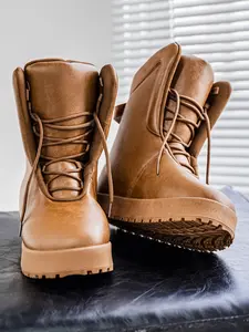 Men's Mid-Calf Punk Style Snow Boots, PU Leather Waterproof Anti-Dirt, Fall & Winter Wide Fit, Lightweight Outdoor Casual Shoes, Walking Shoes, Rubber