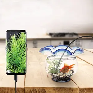 Three-In-One Endoscope Camera with Light, Snake Inspection Scope, C-Shaped Endoscope, Compatible with Android & iOS Smartphones