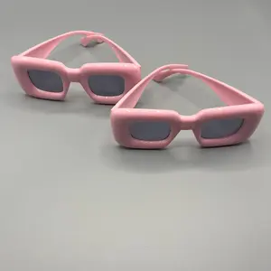 Plush Pink Puffy Sunglasses