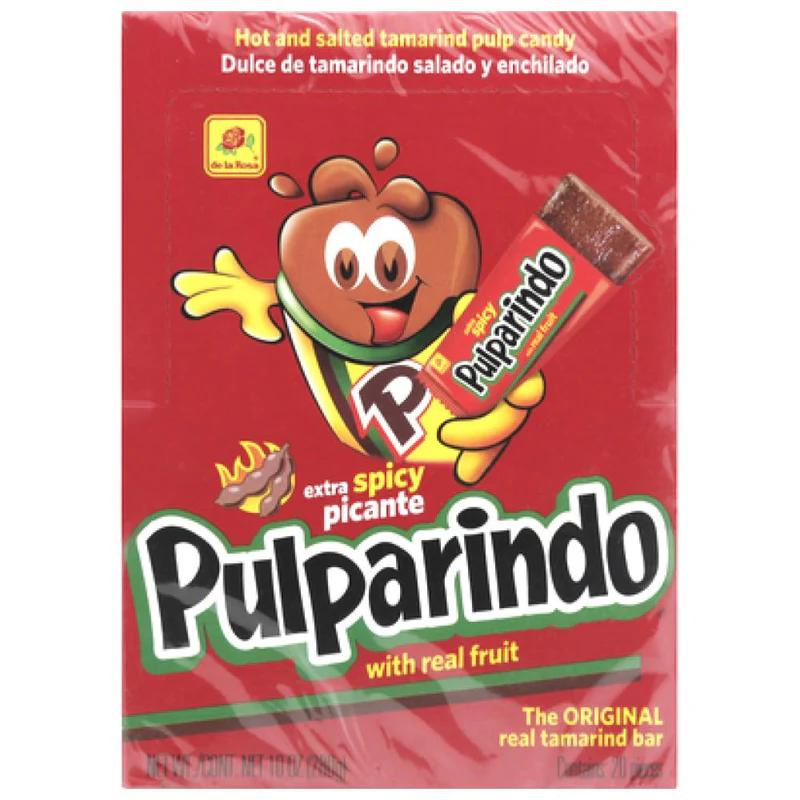 Pulparindo Original Original, Mango, Chamoy, Extra spicy bar, 20 Count box Mexican Candy Dulces Mexicanos Spicy Tangy Sweet Candy Snack Candies Tamarindo Bonbon