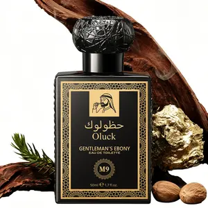Oluck Perfume M9 (Gentleman's Ebony)Cologne for Men, Oud Wood Cardamom Cinnamon Rose Amber Musk Notes, Timeless Oriental Woody Fragrance