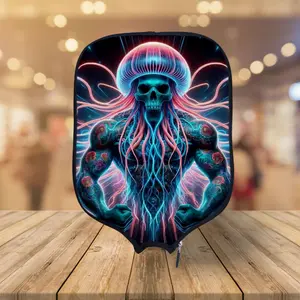 Lord Jellyfish  - Pickleball Paddle Cover with Side Mesh Pocket and Hand Strap