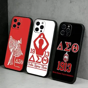1913DST D-Delta Sigma T-Theta Phone Case For iPhone17,16,15,14,13,12 Plus,Max Soft Silicone Black Cover