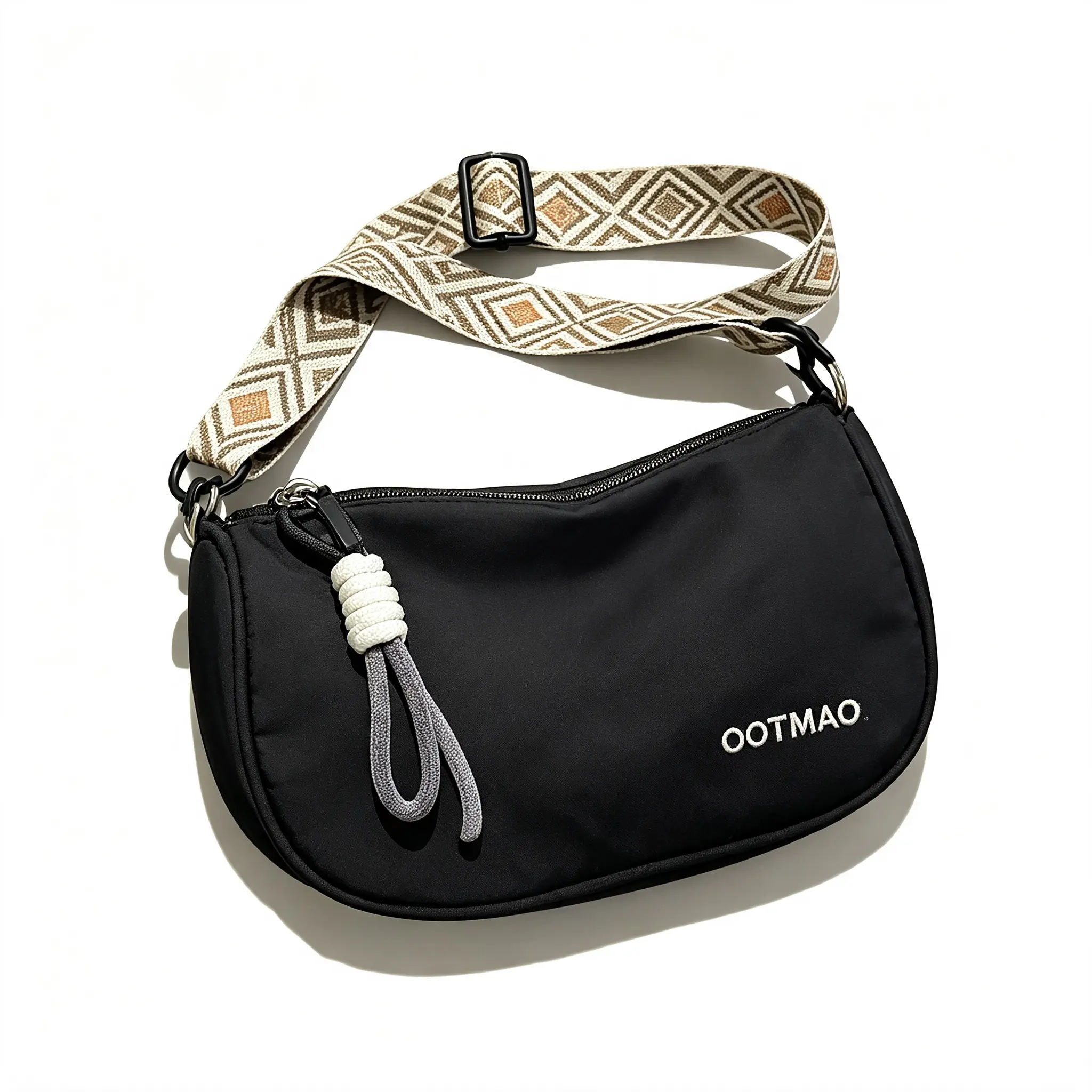 Women's Stylish Wide-Strap Crossbody Bag - Lightweight Shoulder Purse with Zipper Pouch for Everyday Commute, Travel