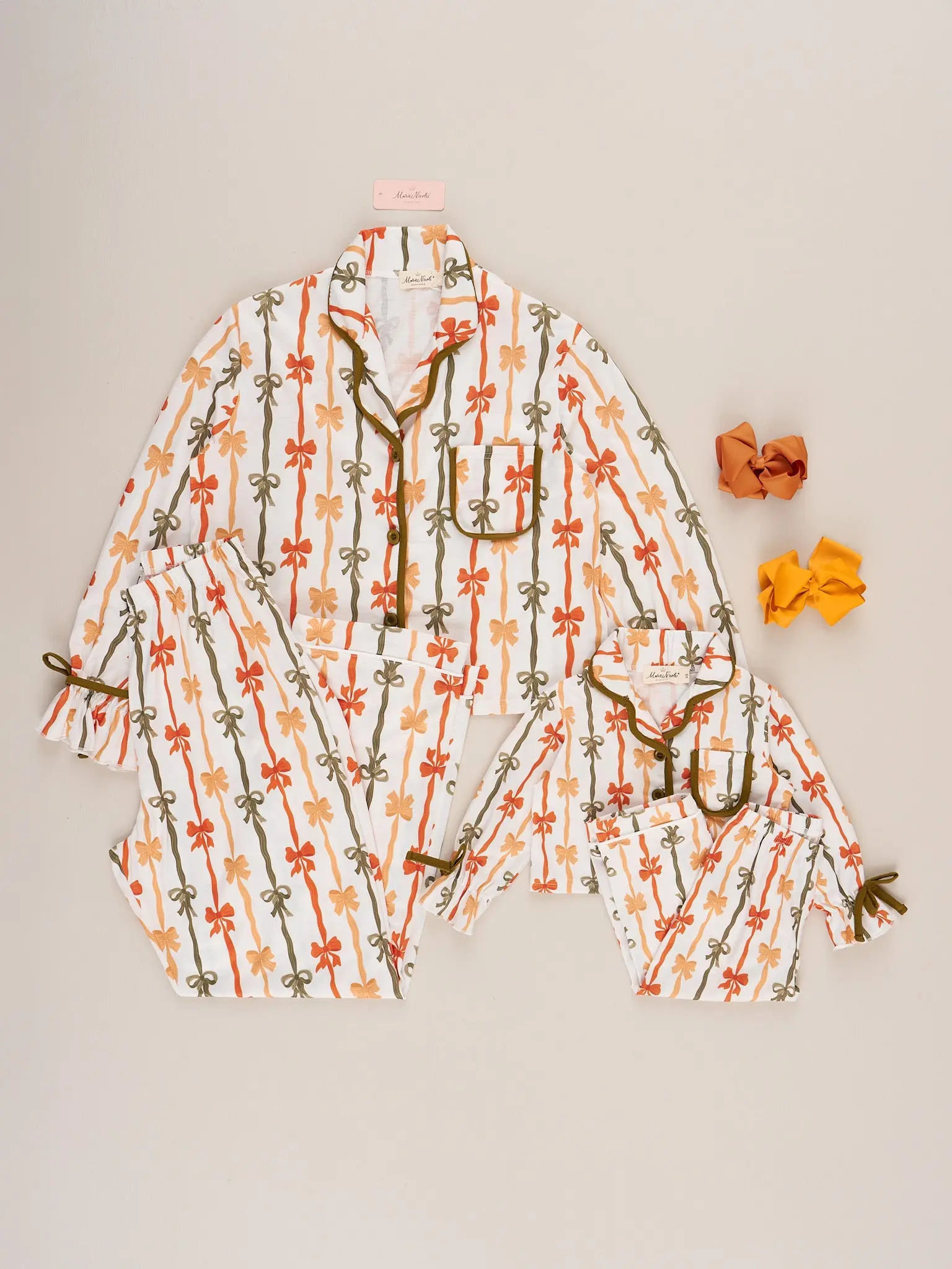 Mom & Me Candlelight Bow Cropped Pajamas